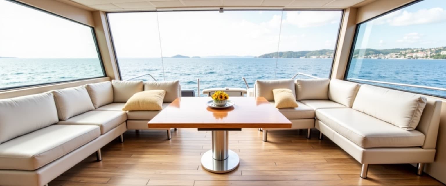 Luxury yacht interior